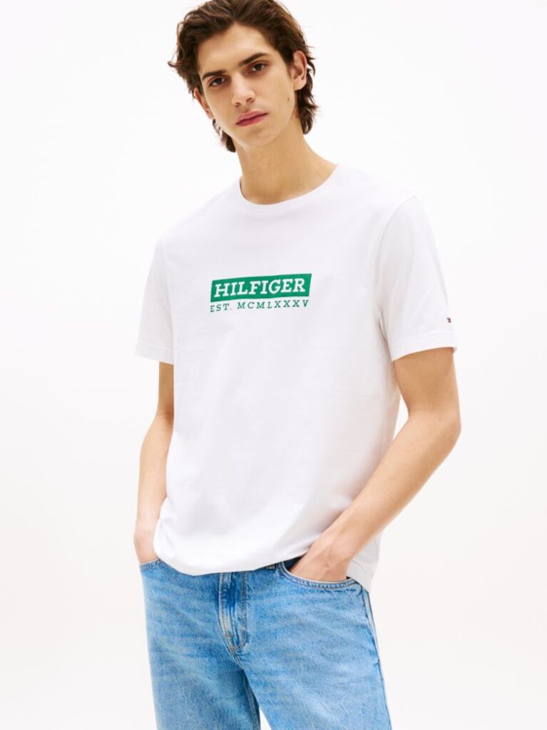 White Logo Graphic T-Shirt  Men