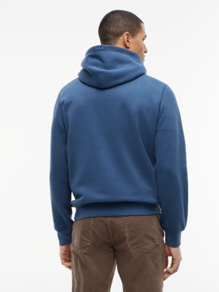 Blue Flag Embroidery Fleece Hoody  Men
