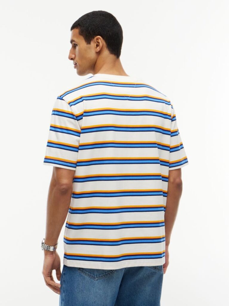 Multi Mixed Stripe Relaxed Jersey T-Shirt  Men
