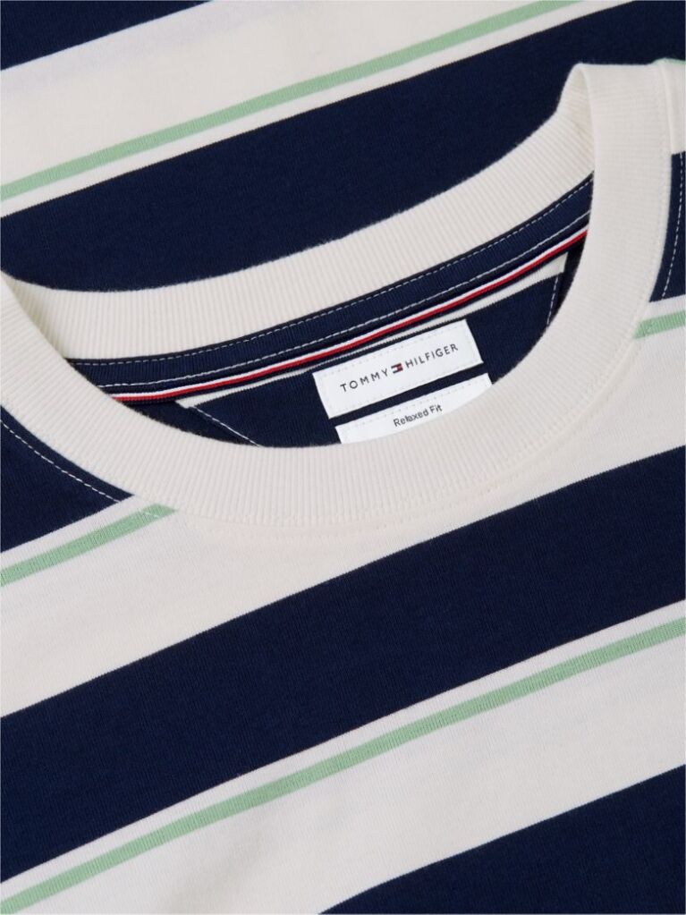 Multi Mixed Stripe Relaxed Jersey T-Shirt  Men