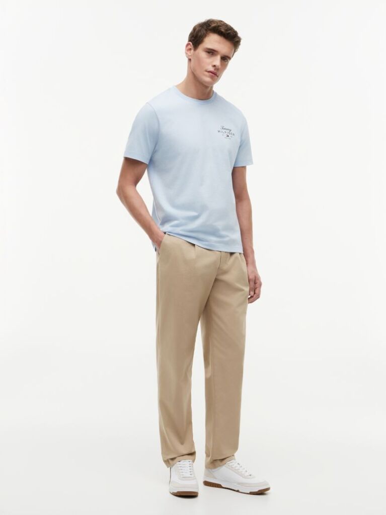 Blue Logo Jersey Crew Neck T-Shirt  Men