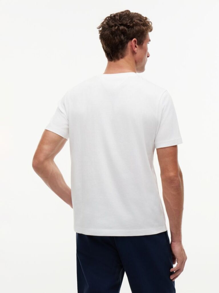 White Logo Jersey Crew Neck T-Shirt  Men