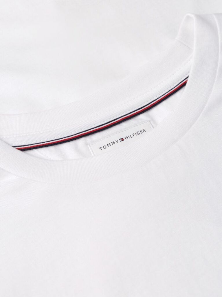 White Logo Jersey Crew Neck T-Shirt  Men