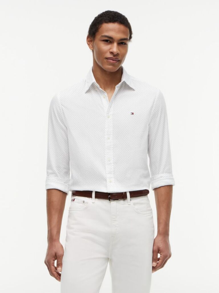 Multi Regular Fit Print Flex Poplin Shirt  Men