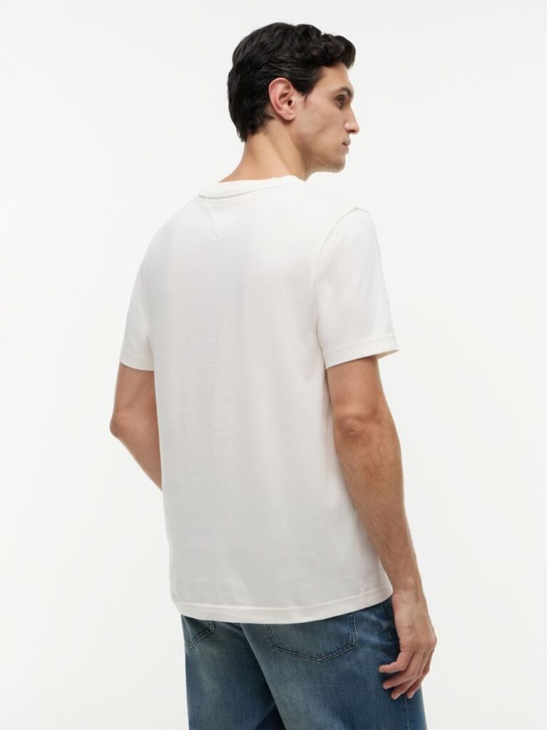 Beige Wavy Flag T-Shirt  Men