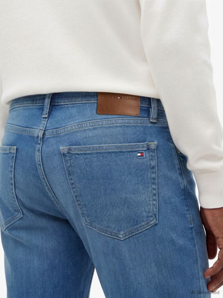Blue Bleecker Whiskered Faded Slim Jeans  Men