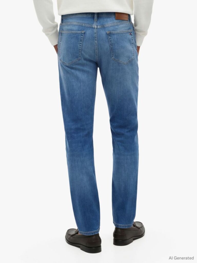 Blue Bleecker Whiskered Faded Slim Jeans  Men