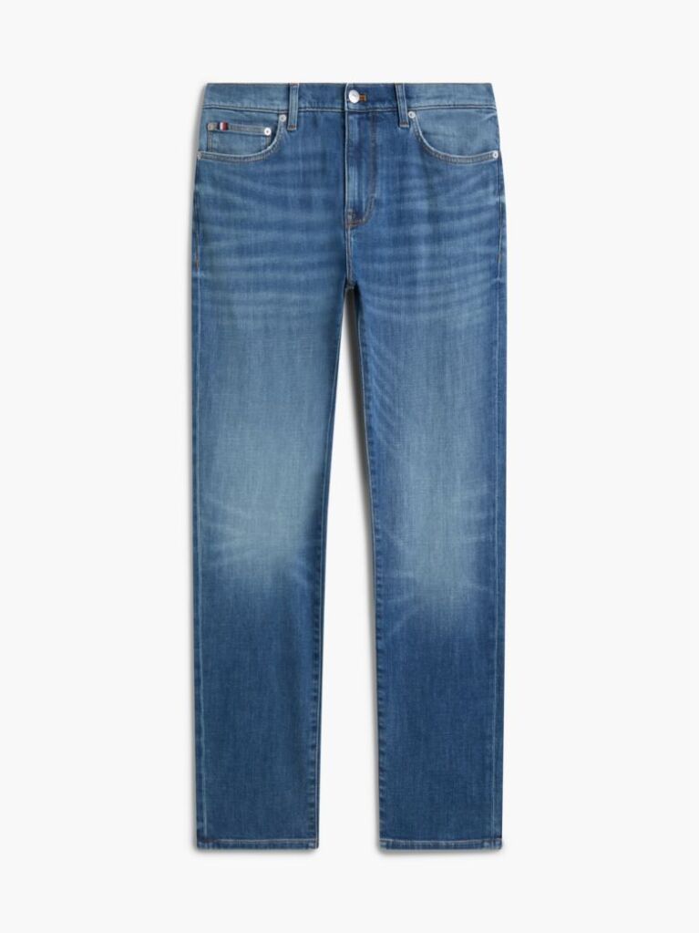 Blue Bleecker Whiskered Faded Slim Jeans  Men