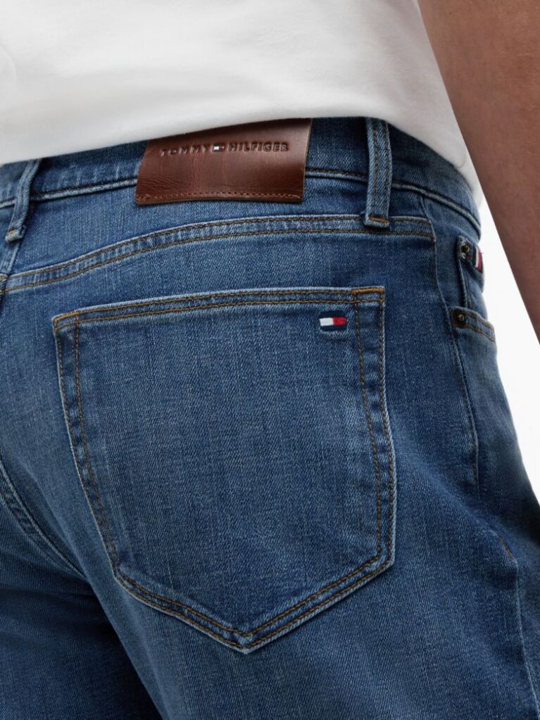 Blue Denton Straight Leg Jeans  Men