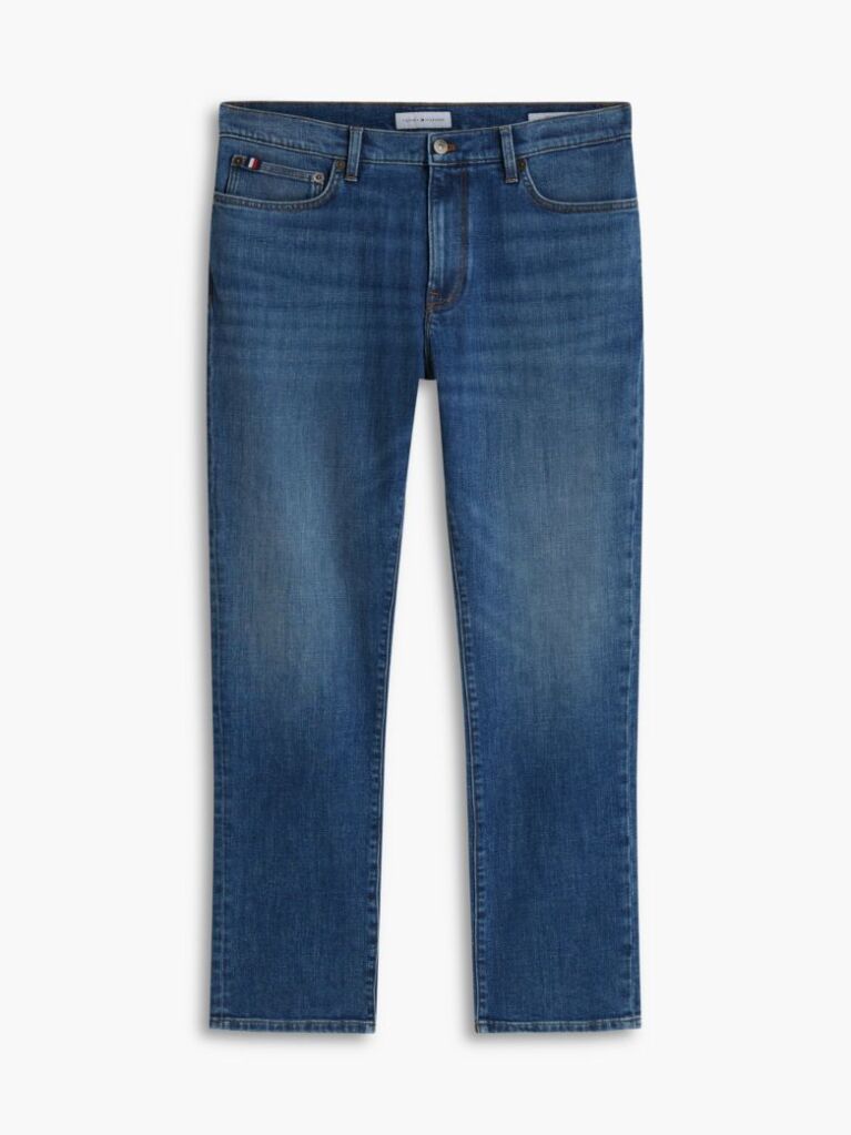Blue Denton Straight Leg Jeans  Men