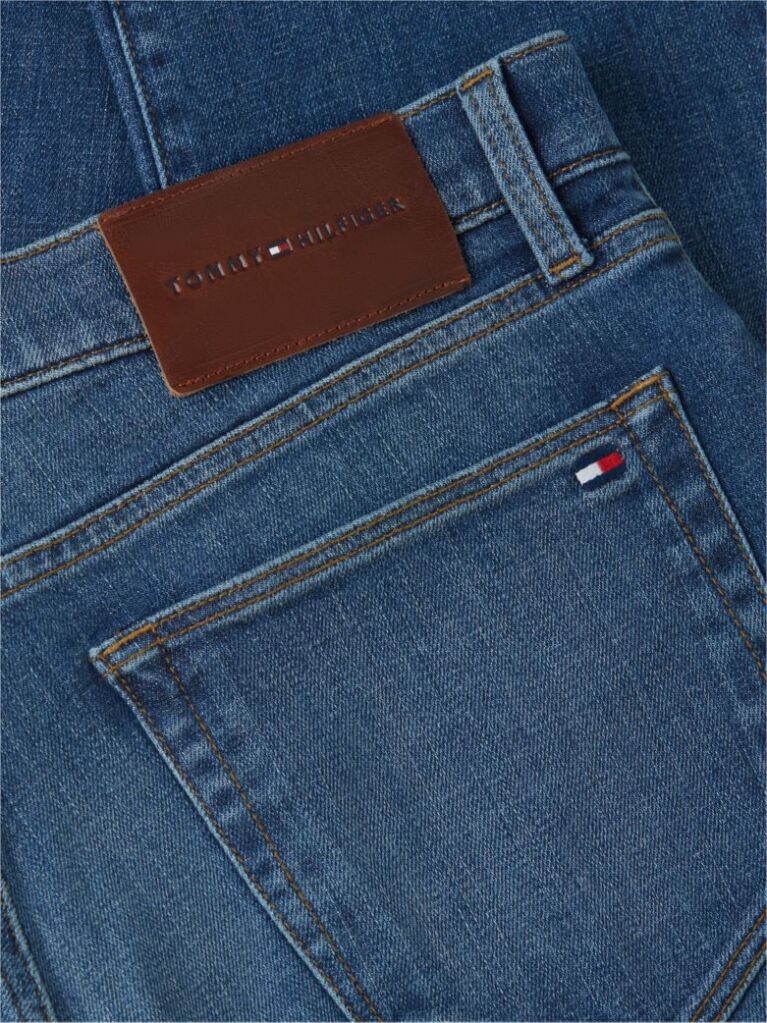 Blue Denton Straight Leg Jeans  Men