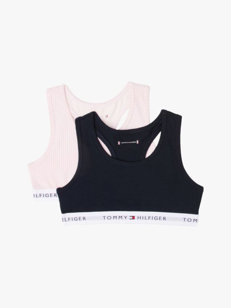 Multi 2-Pack Signature Print Racerback Unpadded Bralettes  Girls