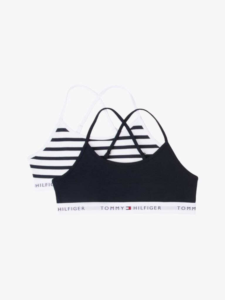Multi 2-Pack Crossover Strap Print Bralettes  Girls