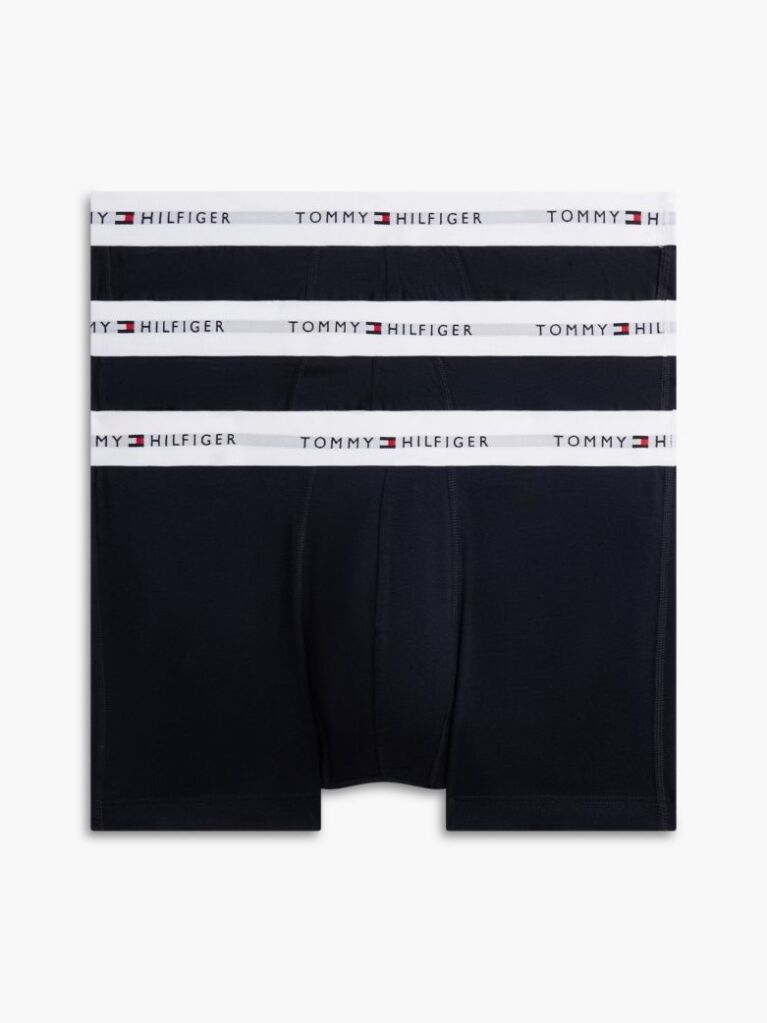 Blue 3-Pack Signature Repeat Logo Waistband Trunks  Men