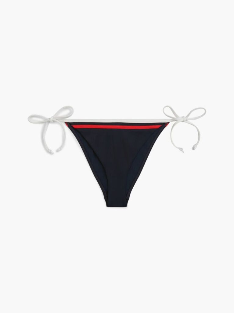 Blue Classic Side Tie Bikini Bottoms  Women