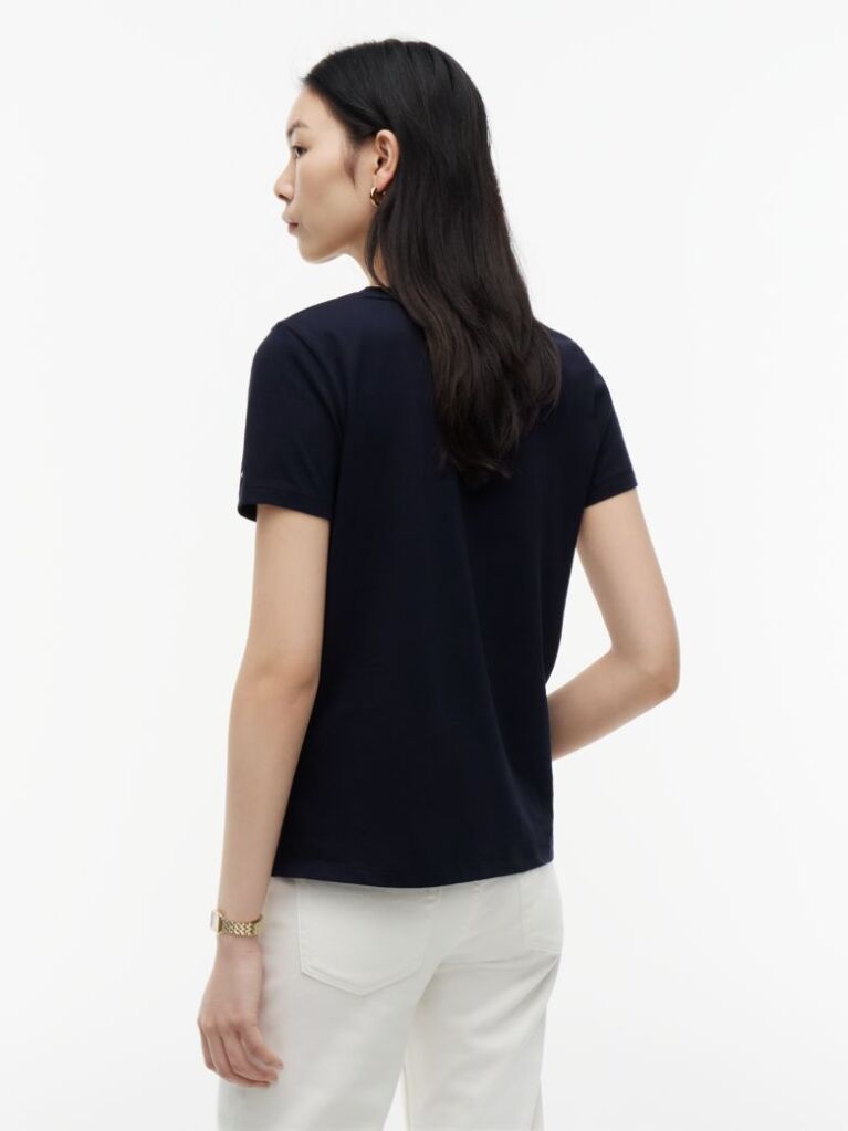 Blue ORGANIC COTTON T-SHIRT AND LOGO  Women