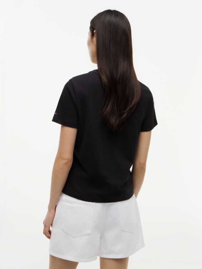 Black Logo Crew Neck T-Shirt  Women