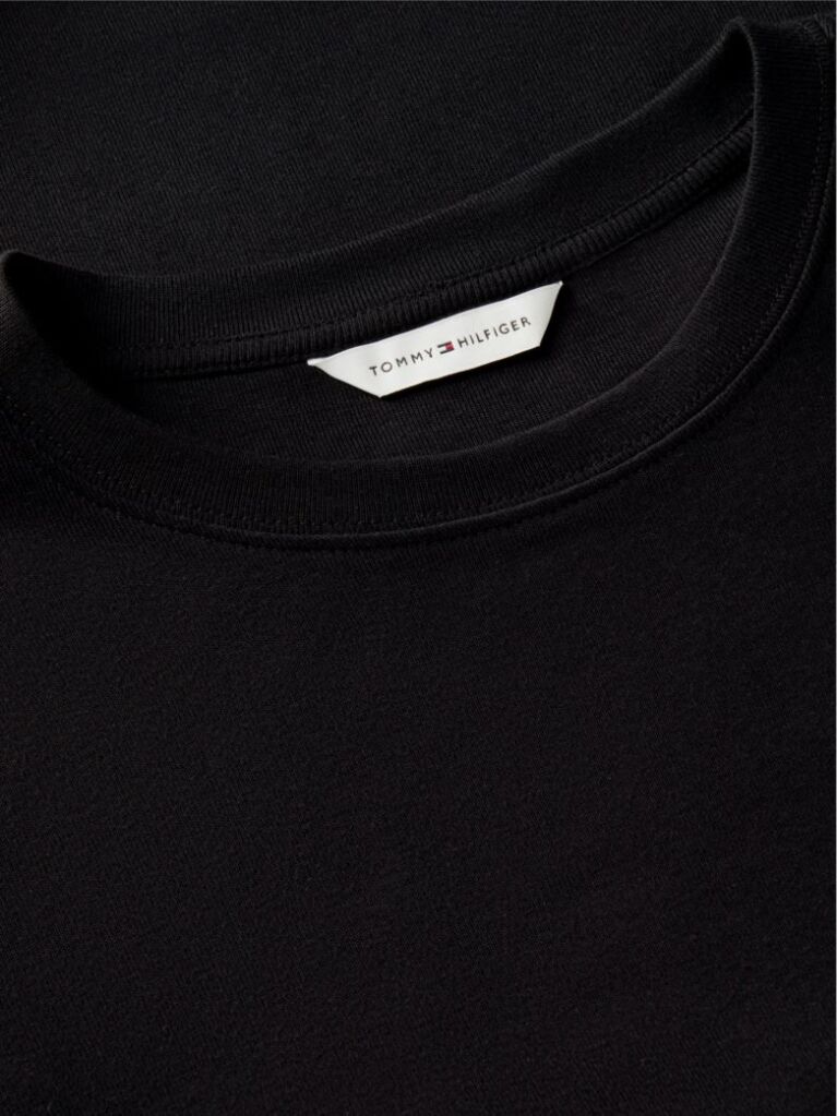 Black Flag Embroidery Ribbed Slim T-Shirt  Women