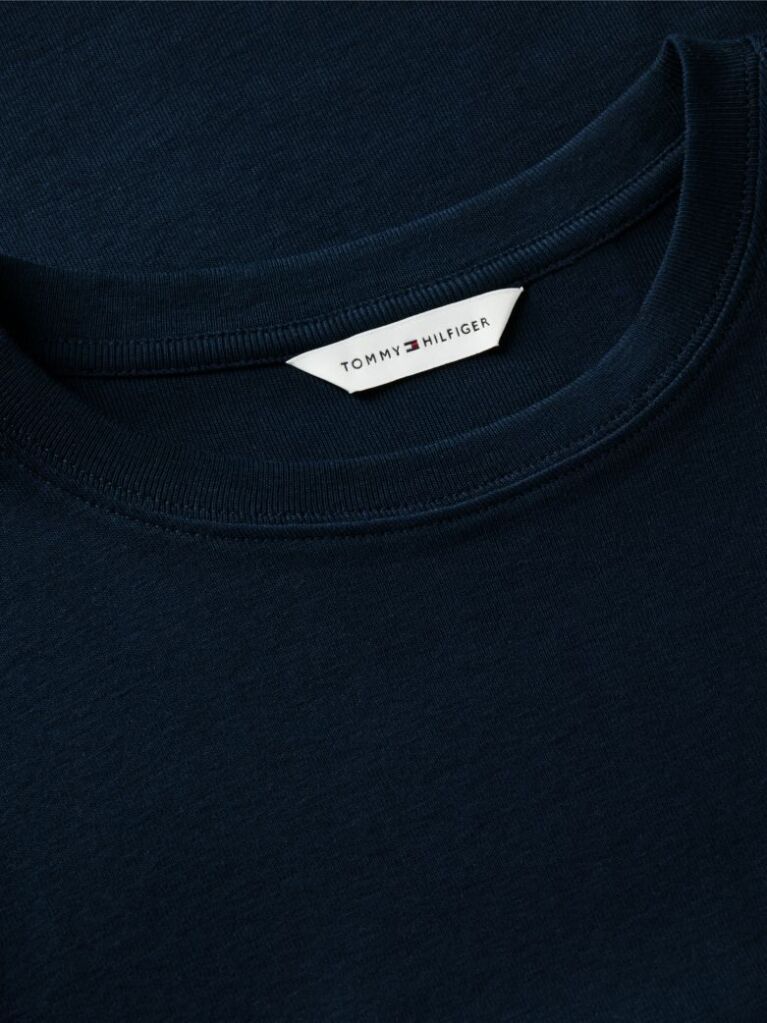 Blue Flag Embroidery Ribbed Slim T-Shirt  Women