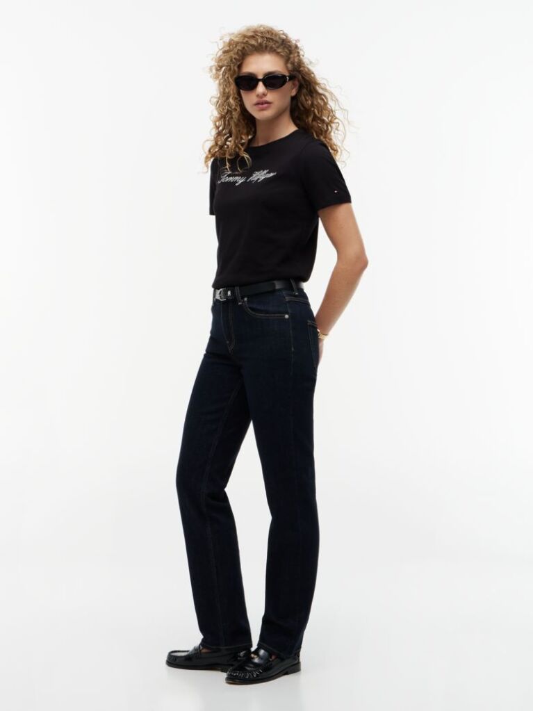 Black Regular Crew Neck T-Shirt  Women