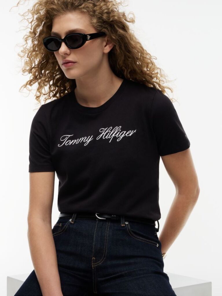 Black Regular Crew Neck T-Shirt  Women