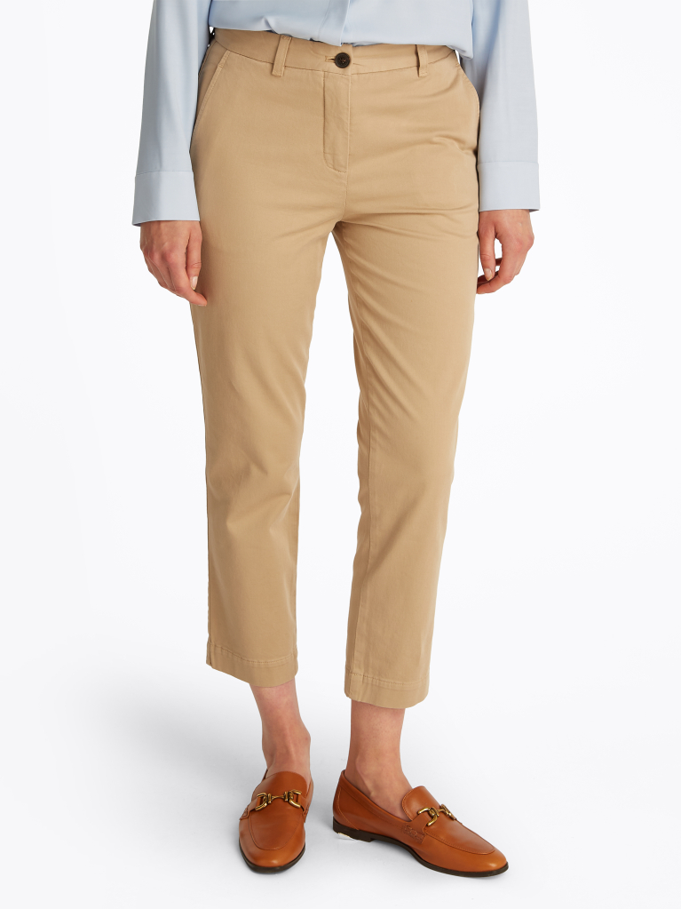 Beige Slim Fit Chinos  Women