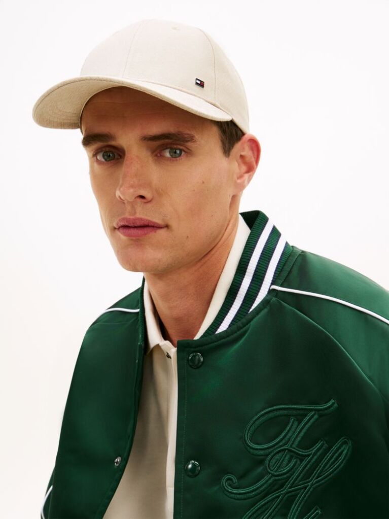 Beige Corporate Flag Jacquard Baseball Cap  Men