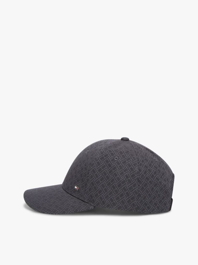 Black Corporate Flag Jacquard Baseball Cap  Men
