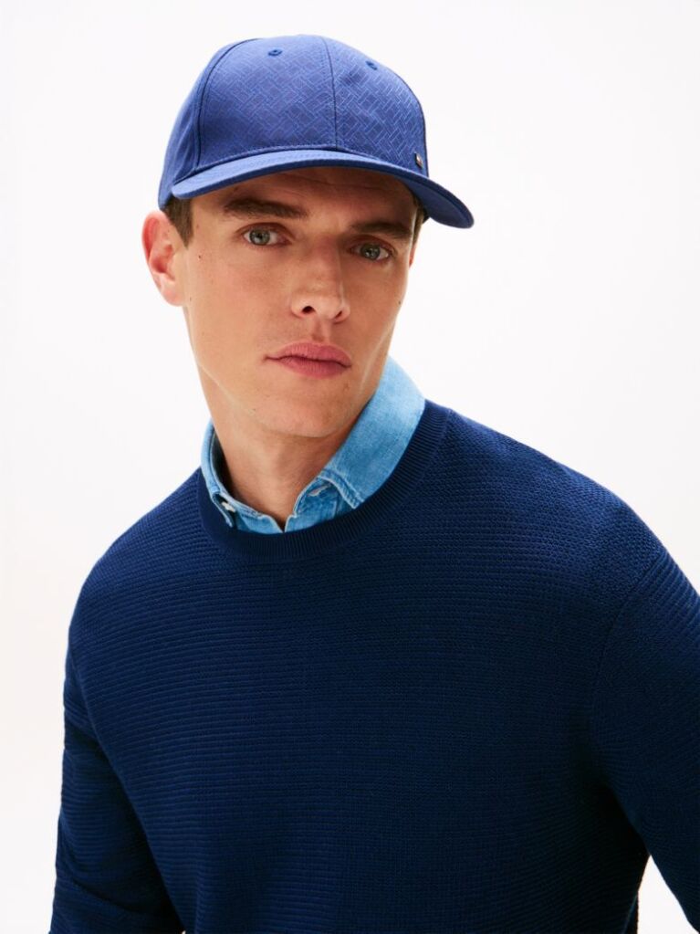 Blue Corporate Flag Jacquard Baseball Cap  Men