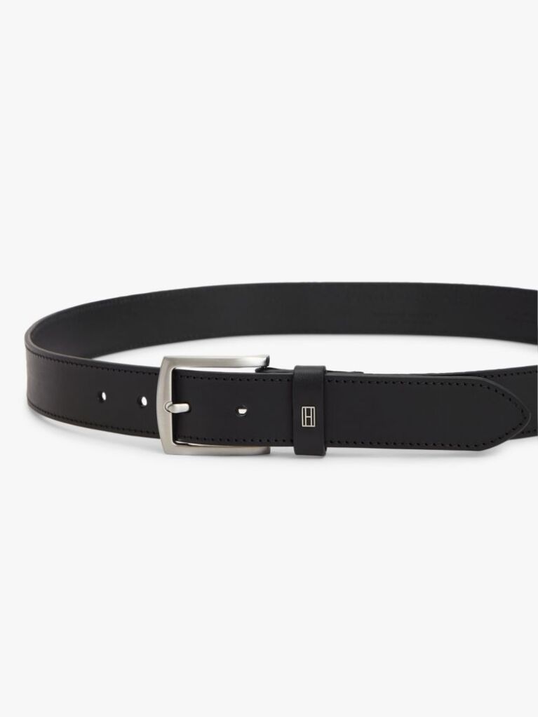 Black Denton Leather Belt  Men