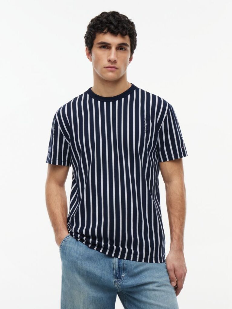 Multi Vertical Stripe T-Shirt  Men