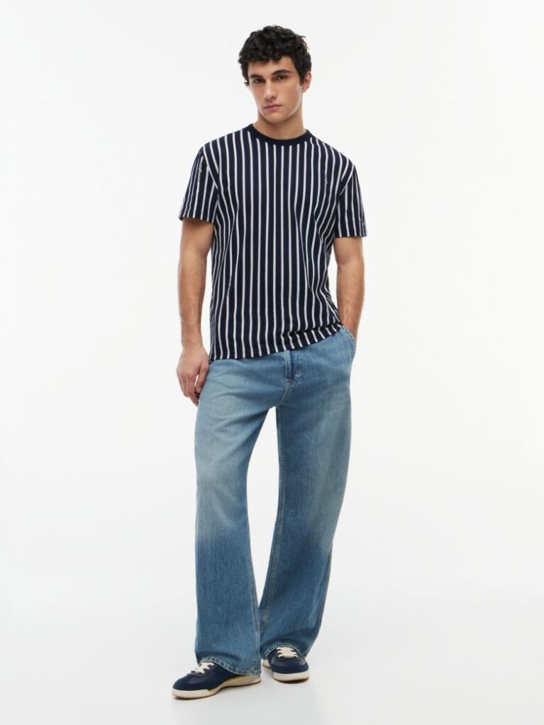 Multi Vertical Stripe T-Shirt  Men