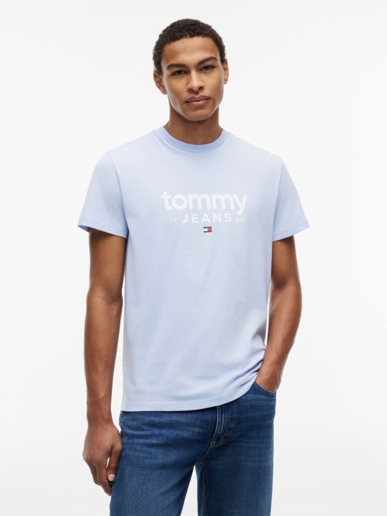 Blue Logo Graphic Slim T-Shirt  Men