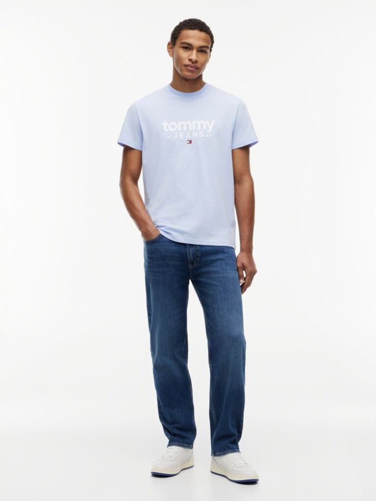 Blue Logo Graphic Slim T-Shirt  Men