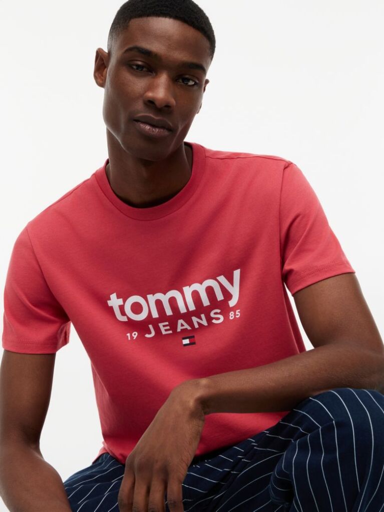 Red Logo Graphic Slim T-Shirt  Men