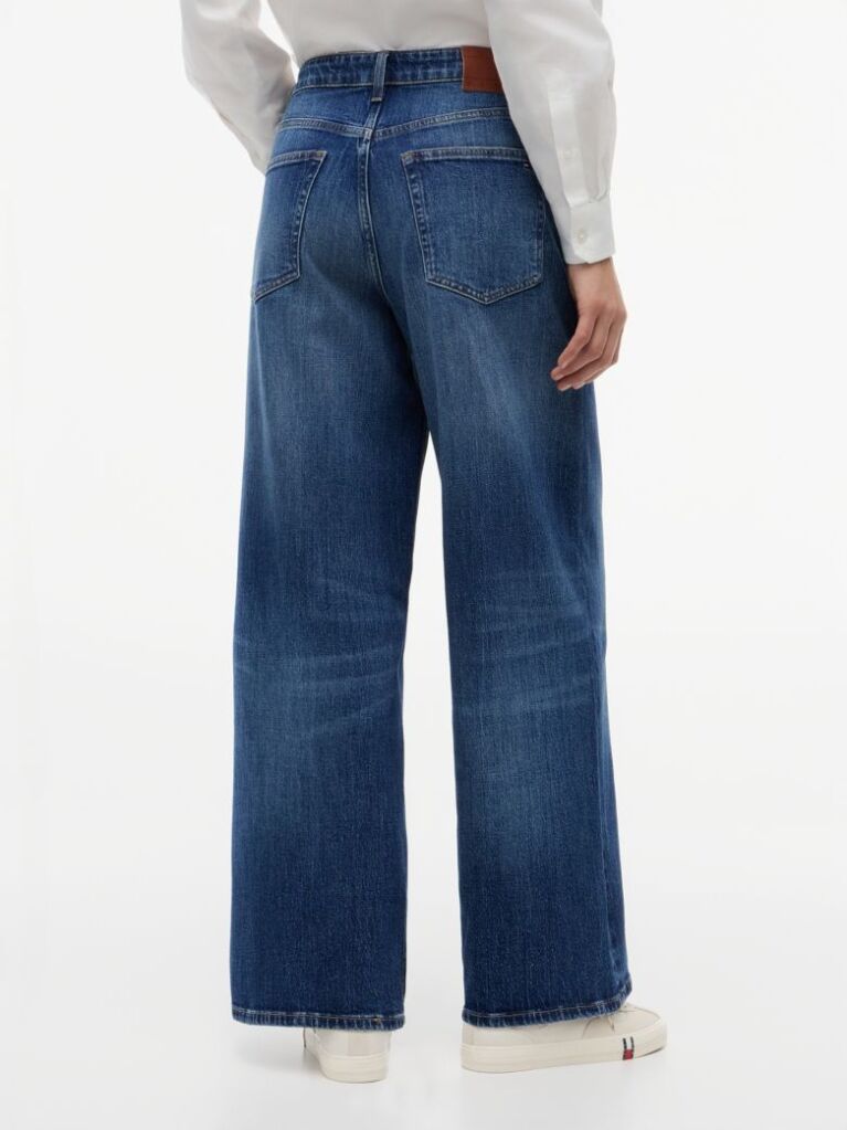 Denim Mid Rise Loose Wide Leg Jeans  Women