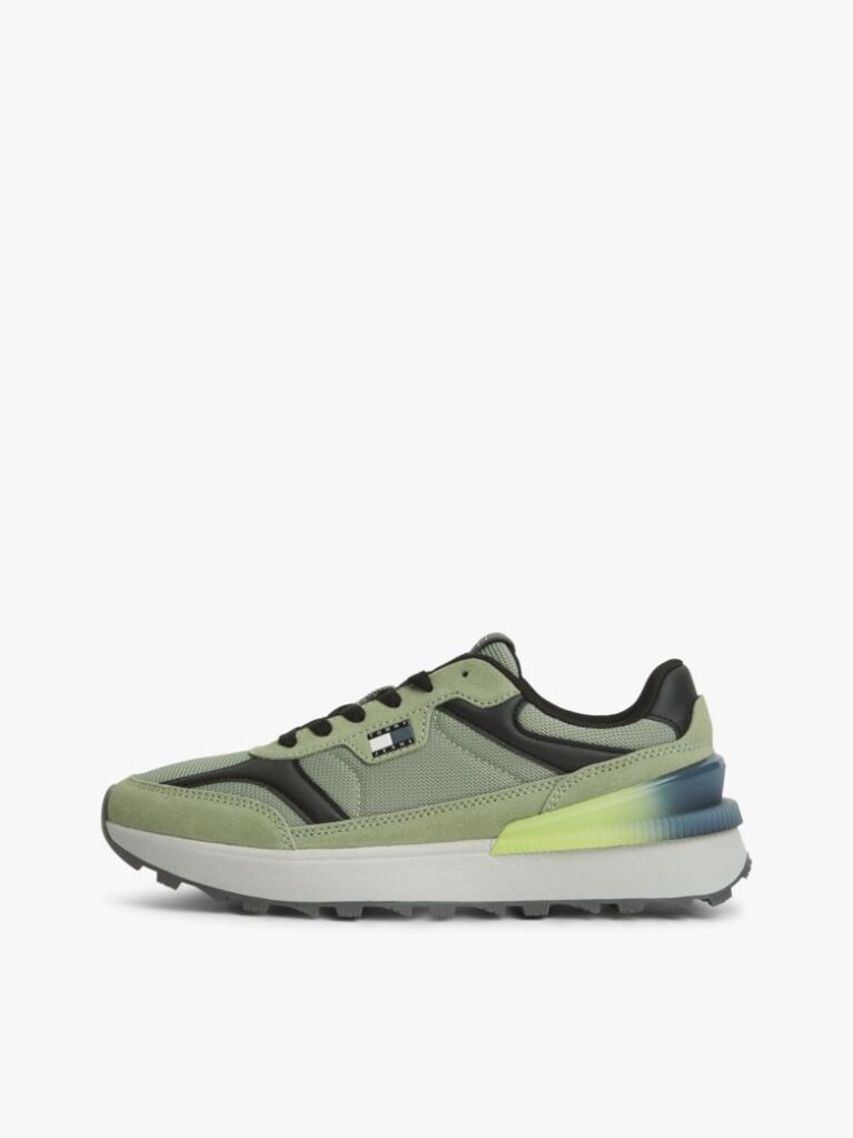 Green Tech Mixed Texture Cleat Trainers  Men