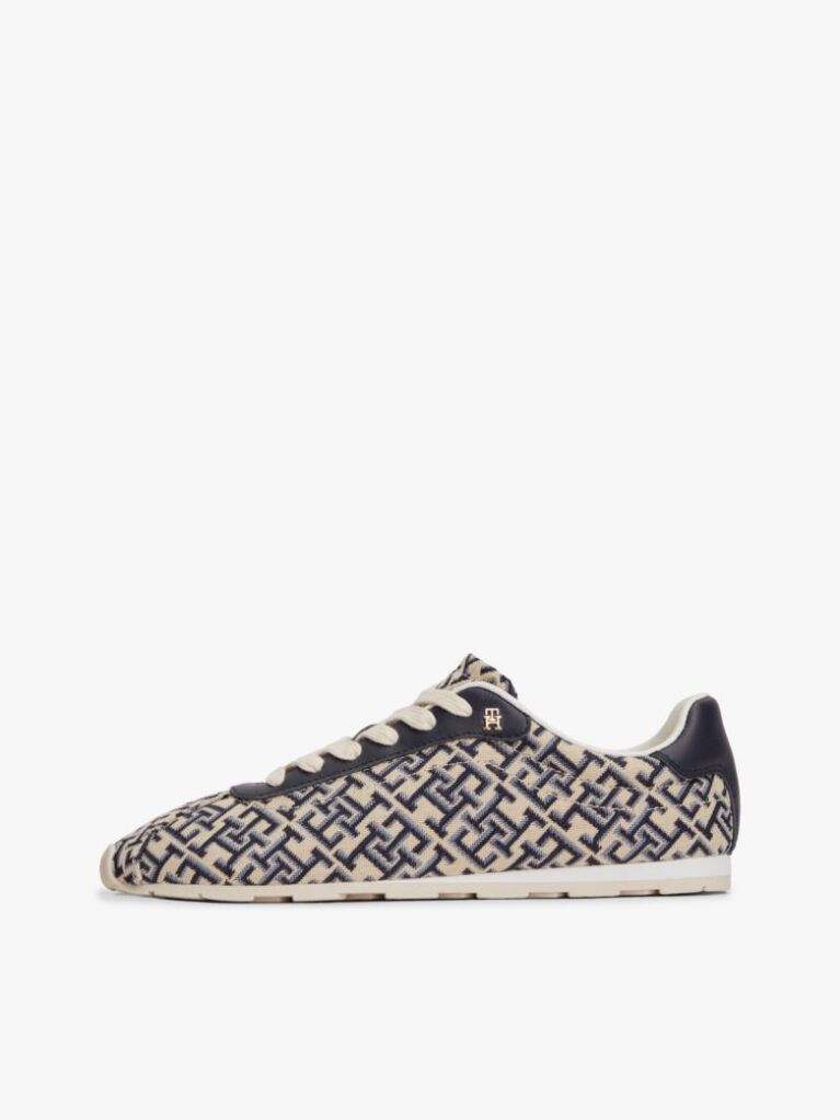 Blue TH Monogram Textile Trainers  Women