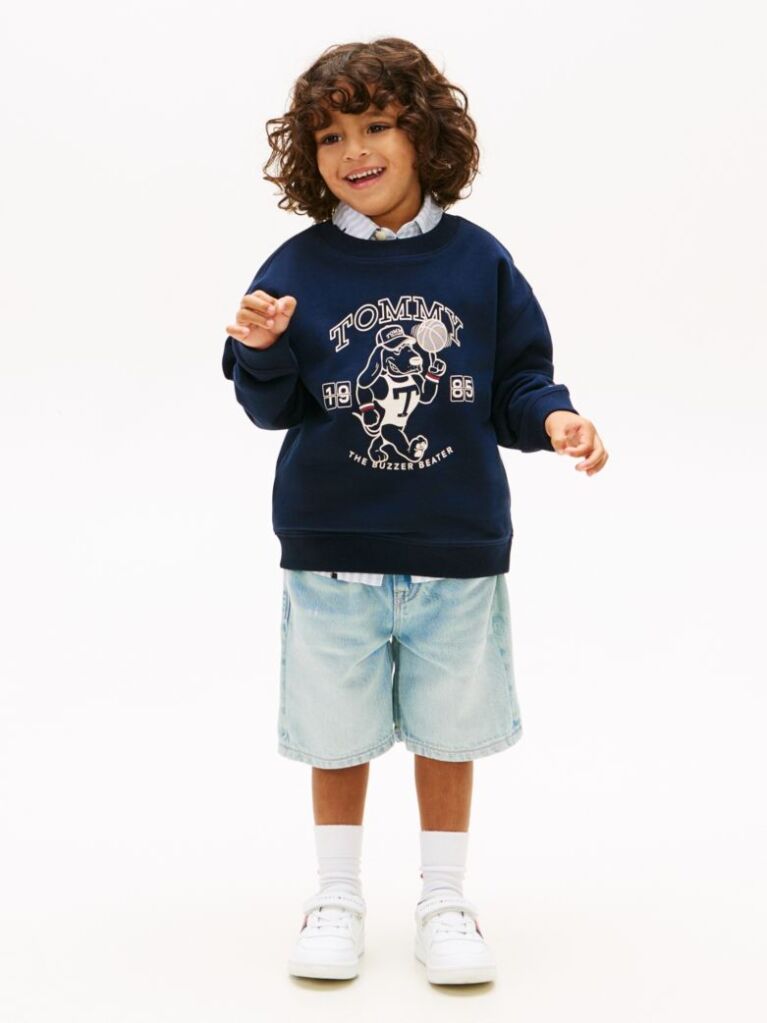 Blue Graphic Logo Terry Sweatshirt  Boys
