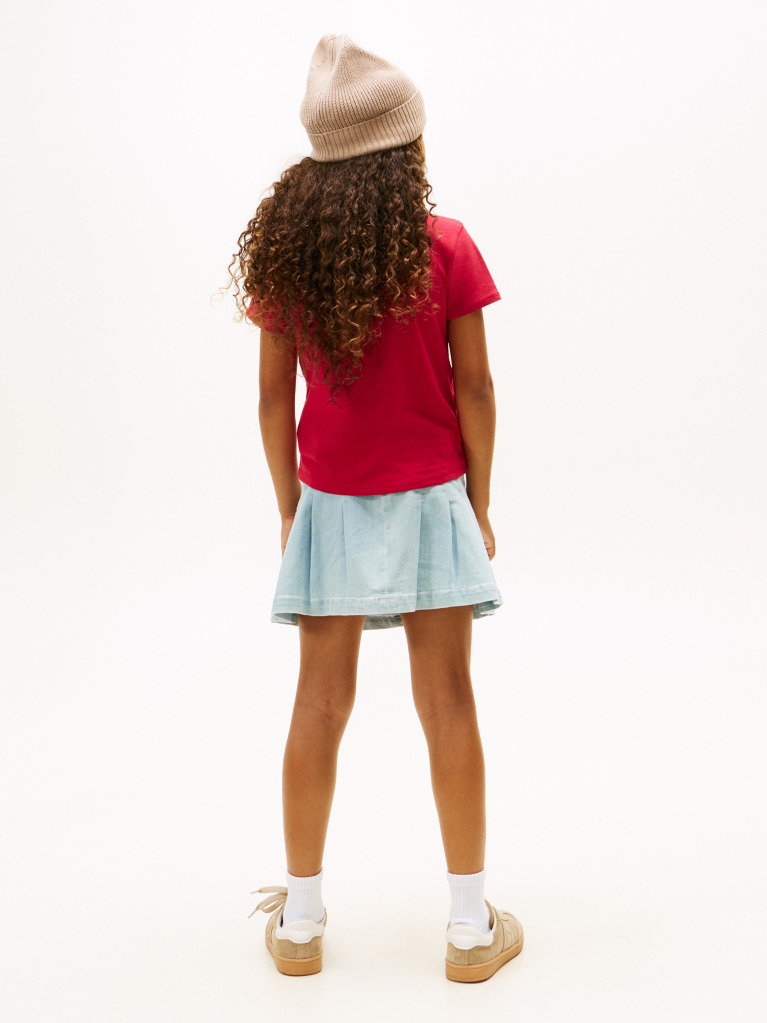 Red Varsity Flock Logo Slim T-Shirt  Girls
