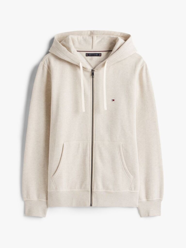 Beige Fleece Zip-Thru Hoody  Men