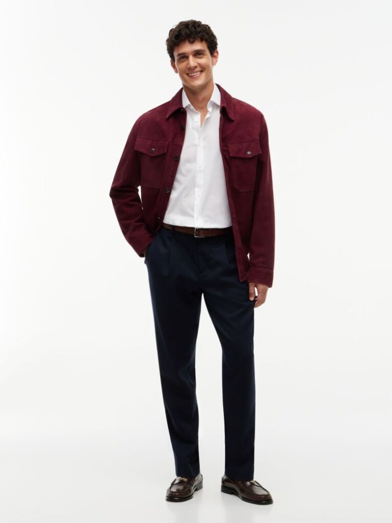 White Flex Slim Fit Poplin Shirt  Men
