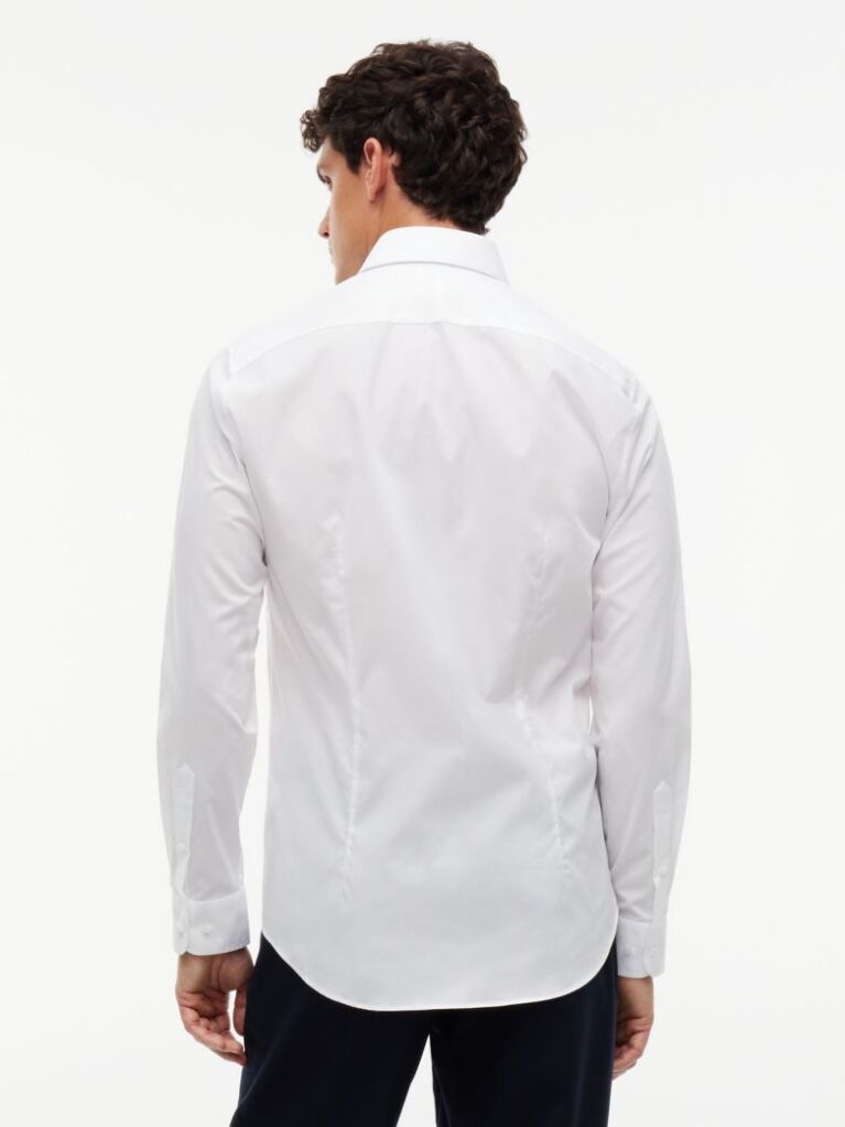 White Flex Slim Fit Poplin Shirt  Men