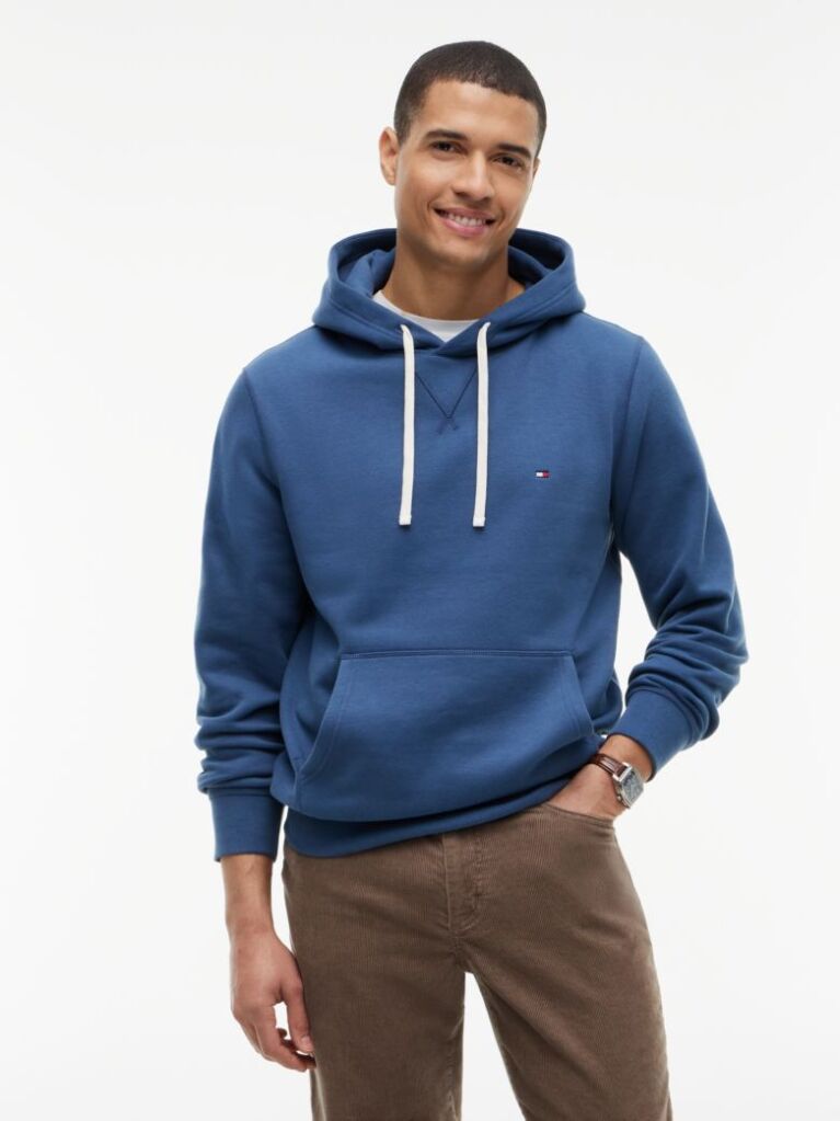Blue Flag Embroidery Fleece Hoody  Men
