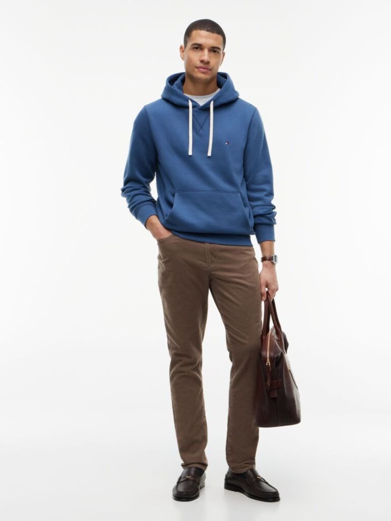 Blue Flag Embroidery Fleece Hoody  Men