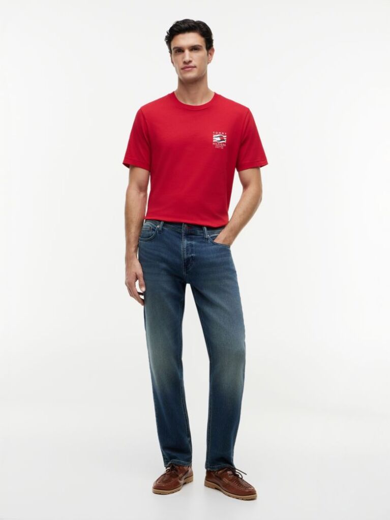 Red Wavy Flag T-Shirt  Men