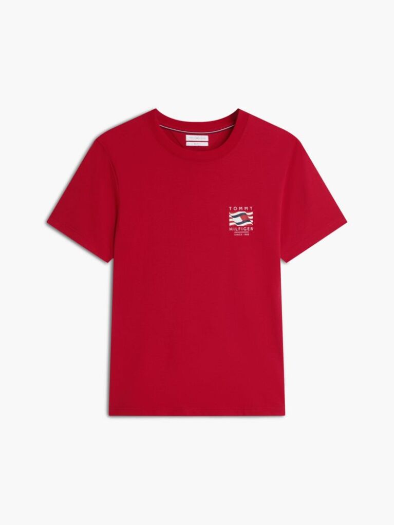 Red Wavy Flag T-Shirt  Men
