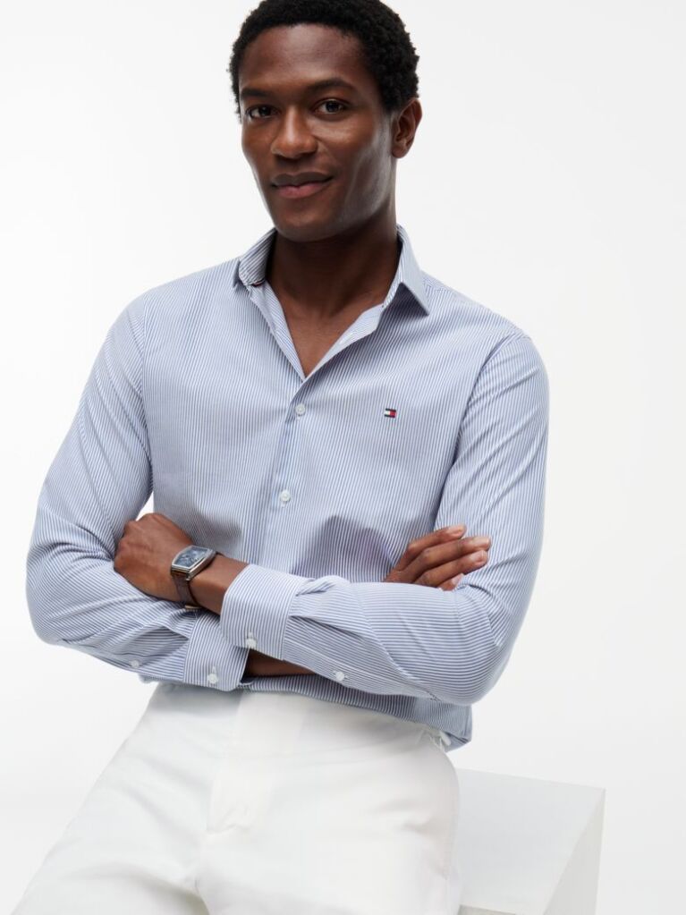 Multi Slim Fit Stripe Shirt  Men