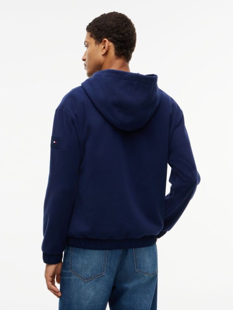 Blue Performance Relaxed Polar Fleece Zip-Thru Hoody  Men