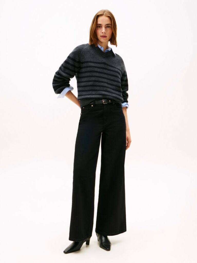 Black 7s High Rise Wide Leg Black Jeans  Women